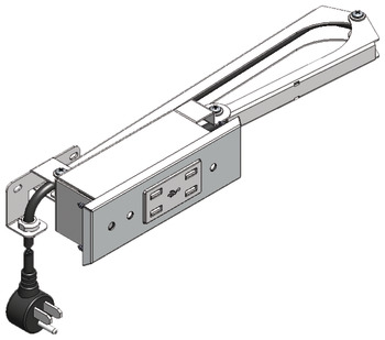 Docking Drawer, 21 Slim USB, for ≤ 21 Cabinet Depths; with 4 x USB Ports