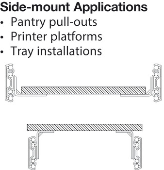 Accuride 9301E Heavy Duty Non-Disconnect Mounted Slide, Full Extension; 600 lbs Weight Capacity