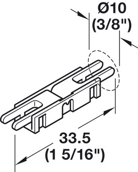 Clip connector, Häfele Loox5 for LED strip light monochrome 5 mm (3/16)