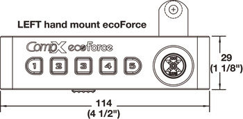 No Battery Push Button Cabinet Lock, EcoForce