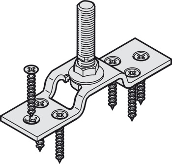 Suspension Plate, One-way, M12 Bolt, with Mounting Screws