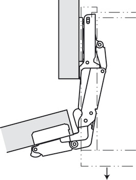 Concealed Hinge, Salice 200 Series, 165°, full overlay mounting