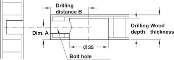 Connecting Bolt, Maxifix® System, for Drill Hole Ø5 mm