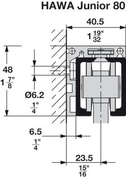 Angle Profile, Pre-Drilled for Upper Tracks