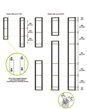 Ladders, 320 mm depth, YouK Shelf System