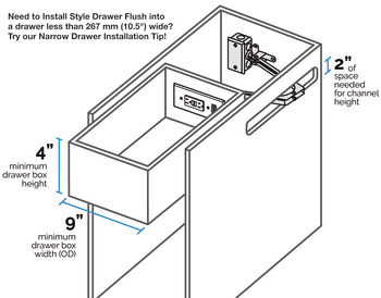 Docking Drawer, Style 18 Flush Powering Outlet, with 2 x AC GFCI Outlets with Thermostat Reset Feature