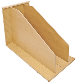 Häfele Maple Wood 11 3/4 Inch Wide Vertical Tray Divider Organizer Cabinets USA 