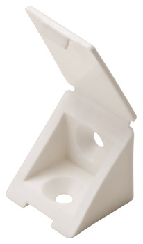 Angle Bracket, with Attached Cover Cap, Plastic