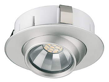 Recess Mounted Puck Light, Round, Loox LED 1109, 12 V