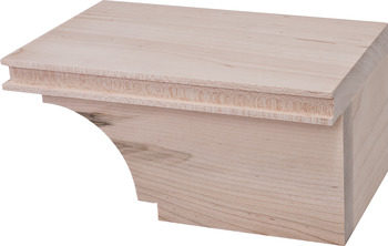 Cabinet Foot, Transitional, 4 x 7 3/4 x 4 7/8