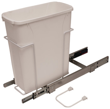 Waste Bin Pull-Out, KV Bottom Mount, Single, Ball Bearing Slide with Overtravel and Soft-Close