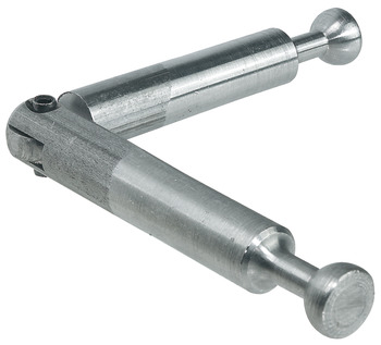 Miter Joint Connector, with joint, for twin mounting, double-ended bolt