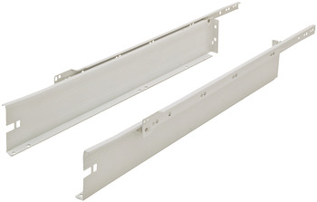Metal Box Drawer System, 4 1/2 Height, 3/4 Extension, Self-Closing