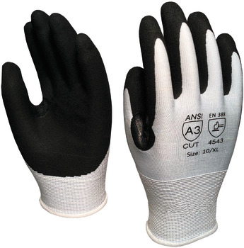 Cut Resistant Glove, Black Nitrile Coated
