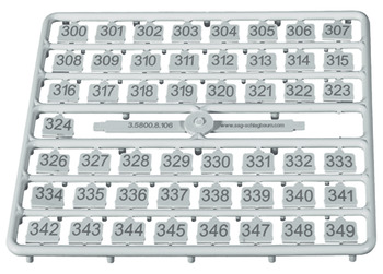 Key Number Set, for SAFE-O-MAT® S-6 Metal Locker Locks