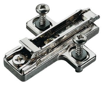 Clip Mounting Plate, Häfele Duomatic SM, zinc alloy, with pre-mounted special screws and spreading dowels