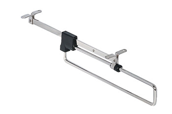 Retractable Wardrobe Rail, For screw fixing beneath shelves or cabinet top panels, load bearing capacity 4–8 kg