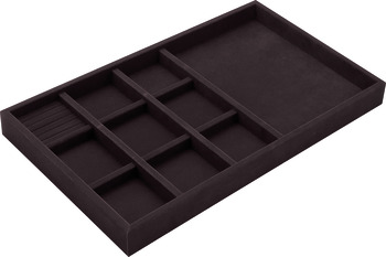 Jewelry Tray, 2 Depth, Faux Suede