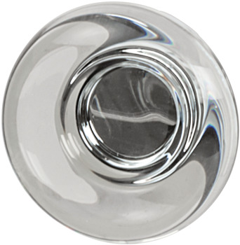 Knob, Aluminum & Synthetic Crystal, 44 x 25 mm