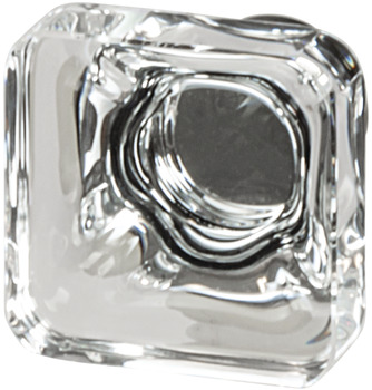 Knob, Aluminum & Synthetic Crystal, 35 x 35 mm