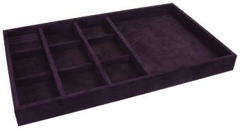 Jewelry Tray, 2 Depth, Faux Suede