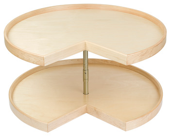 Two Shelf Pie-Cut Lazy Susan Set, Maple/Baltic Birch