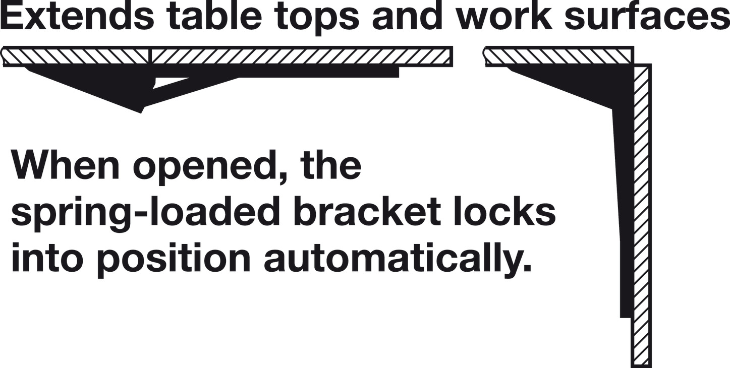 Folding Bracket - 30kg capacity per pair – HAFELE HOME