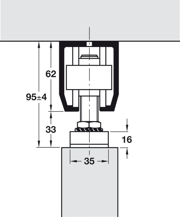 Sliding Door Hardware Top Hung System, Sliding Wardrobe Track Dimensions