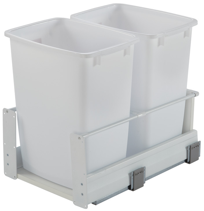 Hideaway Waste Bin Compact Soft-Close 2x15 Ltr (Door Pull