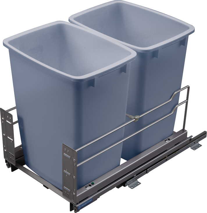 Double Bottom Mount Wire Waste Containers