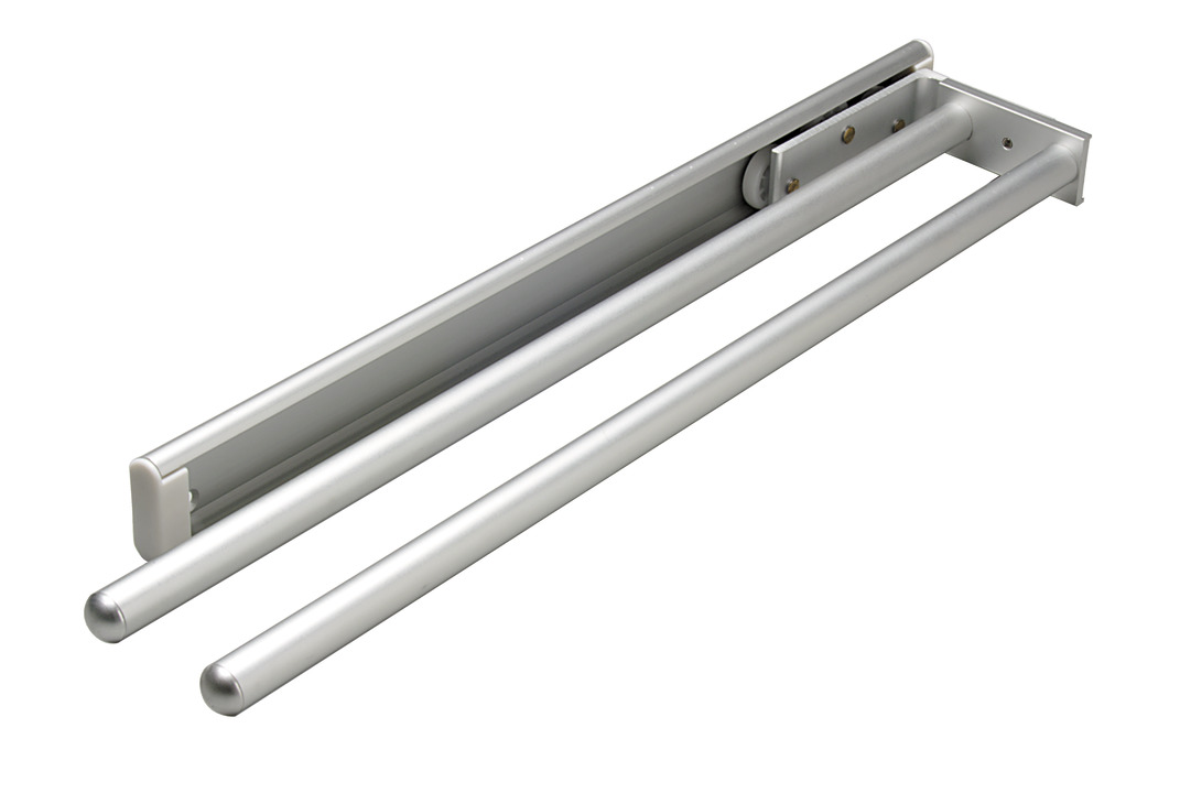 Pull-out towel rail with 2 arms Emuca kitchen or bathroom towel rack from 
