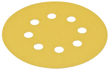 Abrasive Paper Disc, 5 Aluminum Oxide, Hook-N-Loop, with 8 Holes